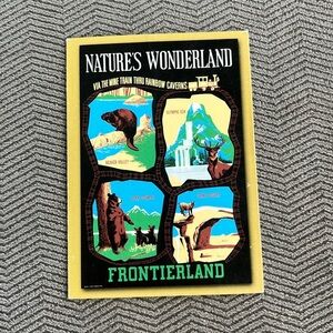 Disneyland 50th anniversary Nature’s Wonderland Frontierland trading card